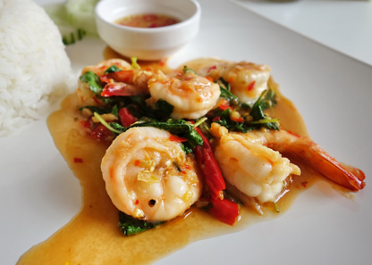 Thai Style Spicy Prawns