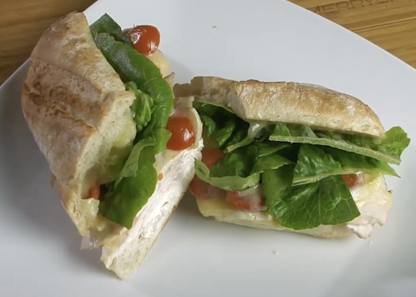 Ciabatta with Chicken, Tomato and Brie