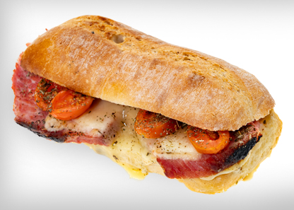 Open Ham & Cheese Panini